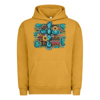 Pigment Peanut Butter western gemstone cross sunflowers serape leopard glitter Urban Hoodie - Artiststas