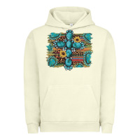 Pigment Pistachio western gemstone cross sunflowers serape leopard glitter Urban Hoodie - Artiststas