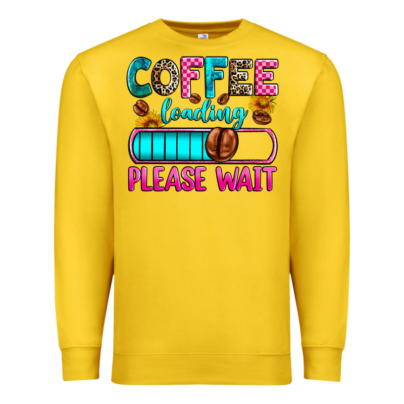 Coffee Loading Please Wait Premium Sweatshirt by Zillion Design Studio | Teevron