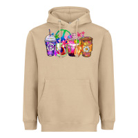 Mushroom hippie coffee cups Heavyweight Hoodie - Zillion Design Studio
