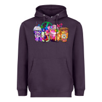 Plum hippie coffee cups Heavyweight Hoodie - Zillion Design Studio