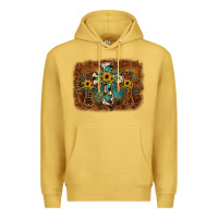 Antique Gold cross backgraund Premium Hoodie - JahusDesignShop