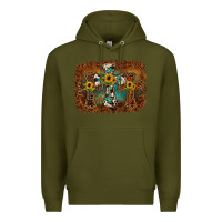 Army Green cross backgraund Premium Hoodie - JahusDesignShop