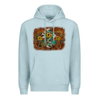 Blue Mist cross backgraund Premium Hoodie - JahusDesignShop