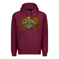 Burgundy cross backgraund Premium Hoodie - JahusDesignShop
