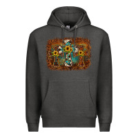 Charcoal Heather cross backgraund Premium Hoodie - JahusDesignShop