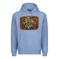 Colony Blue cross backgraund Premium Hoodie - JahusDesignShop