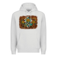 Dove Grey cross backgraund Premium Hoodie - JahusDesignShop