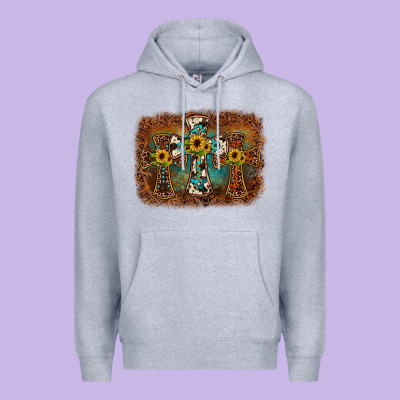 Cross Backgraund Premium Hoodie Designed By Jahusdesignshop