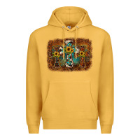 Mustard cross backgraund Premium Hoodie - JahusDesignShop