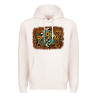 Pale Pink cross backgraund Premium Hoodie - JahusDesignShop