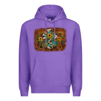 Purple cross backgraund Premium Hoodie - JahusDesignShop
