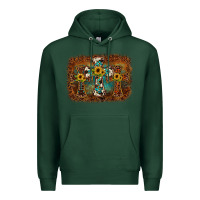 Sports Green cross backgraund Premium Hoodie - JahusDesignShop