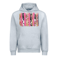 Heather Grey v.d cow and lotus brushstrock Urban Hoodie - AdoDesignShop