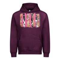 Mauve Wine v.d cow and lotus brushstrock Urban Hoodie - AdoDesignShop