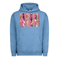 Pigment Pebble Blue v.d cow and lotus brushstrock Urban Hoodie - AdoDesignShop