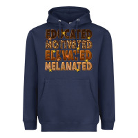 Navy melanin educated motivated elevated melanated Heavyweight Hoodie - texasbilliewilder