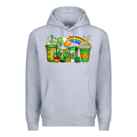 Heather Grey st patricks coffee Premium Hoodie - Jasminsmagicworld