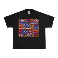 American Flag And Star Leopard Urban Heavy Tee | Teevron
