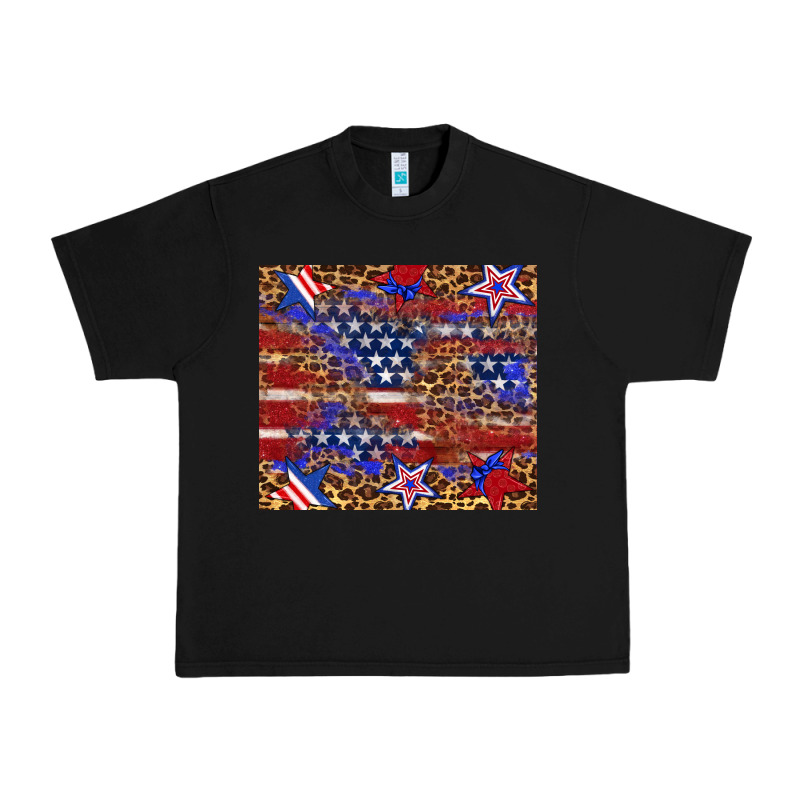 American Flag And Star Leopard Urban Heavy Tee by Artiststas | Teevron