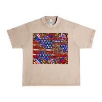 French Oak American flag and star leopard Urban Heavy Tee - Artiststas