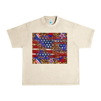 Sandshell American flag and star leopard Urban Heavy Tee - Artiststas