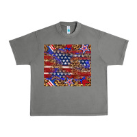 Tornado American flag and star leopard Urban Heavy Tee - Artiststas