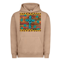 Pigment Burro western gemstone cross sunflowers leopard serape glitter wooden tumble Urban Hoodie - Artiststas