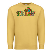 Antique Gold christmas cross faith Premium Sweatshirt - RanaPortraitStore