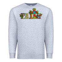 Heather Grey christmas cross faith Premium Sweatshirt - RanaPortraitStore