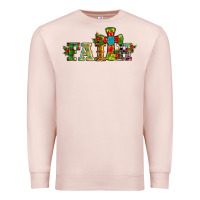 Pale Pink christmas cross faith Premium Sweatshirt - RanaPortraitStore