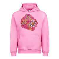 Fuchsia Pink v.d  lavender and lotus patches Urban Hoodie - AdoDesignShop