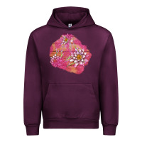 Mauve Wine v.d  lavender and lotus patches Urban Hoodie - AdoDesignShop