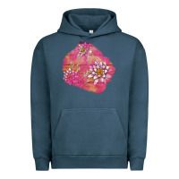 Pigment Midnight Navy v.d  lavender and lotus patches Urban Hoodie - AdoDesignShop