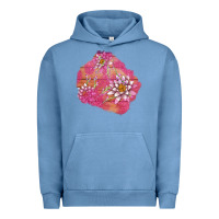 Pigment Pebble Blue v.d  lavender and lotus patches Urban Hoodie - AdoDesignShop