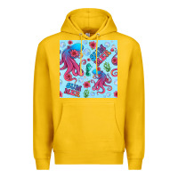Lemon summer and octopus seamless pattern Premium Hoodie - BundleAndBundleShop