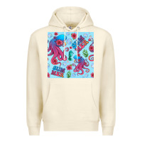 Sandshell summer and octopus seamless pattern Premium Hoodie - BundleAndBundleShop