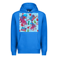 True Royal summer and octopus seamless pattern Premium Hoodie - BundleAndBundleShop