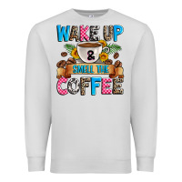 Dove Grey wake up and smell the coffee Premium Sweatshirt - Zillion Design Studio