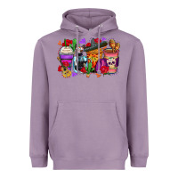 Lavender day of the dead coffee cups Heavyweight Hoodie - Zillion Design Studio