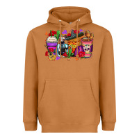Meerkat day of the dead coffee cups Heavyweight Hoodie - Zillion Design Studio