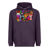 Plum day of the dead coffee cups Heavyweight Hoodie - Zillion Design Studio