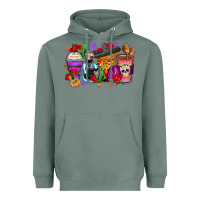 Sage day of the dead coffee cups Heavyweight Hoodie - Zillion Design Studio