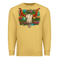 Antique Gold western christmas bull skull Premium Sweatshirt - RanaPortraitStore