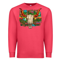 Cardinal western christmas bull skull Premium Sweatshirt - RanaPortraitStore