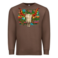 Chestnut western christmas bull skull Premium Sweatshirt - RanaPortraitStore