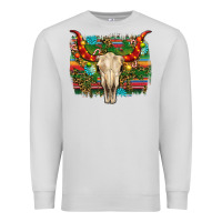 Dove Grey western christmas bull skull Premium Sweatshirt - RanaPortraitStore