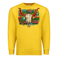 Lemon western christmas bull skull Premium Sweatshirt - RanaPortraitStore