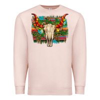 Western Christmas Bull Skull Premium Sweatshirt | Teevron