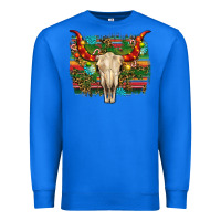 True Royal western christmas bull skull Premium Sweatshirt - RanaPortraitStore